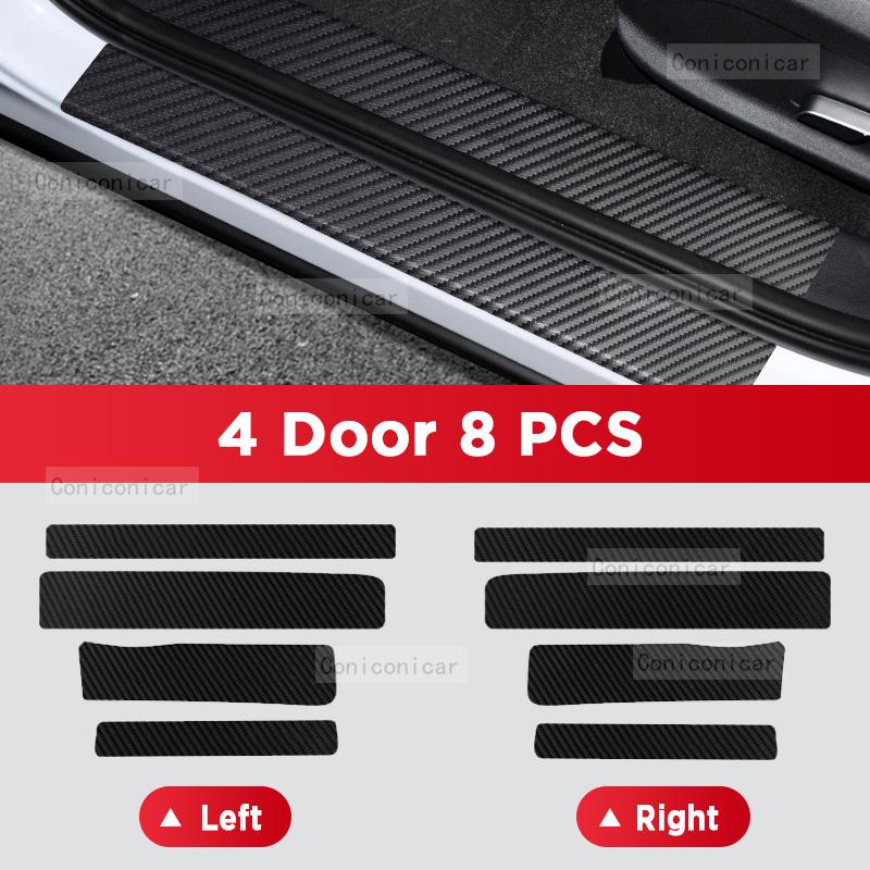 Car Carbon Fiber Door Sill Sticker For BYD Song Plus DM-i EV 2025 Threshold Pedal Anti-scratch Interior Accessories