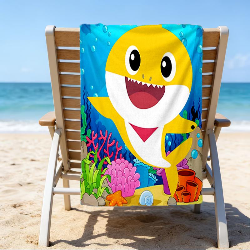 Ultra-Soft Beach Towel with Shark Theme,Ideal for Pool - Camping, Diving - Perfect Travel Essential, Vibrant Beach Towel.