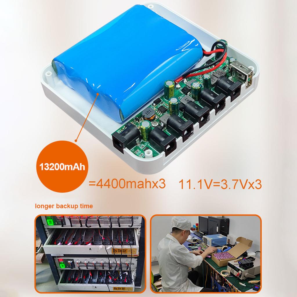13200mah UPS Power Supply Computer Uninterruptible Power Supply Protector 5V 9V 12V 19V USB Multiple Output for Camera