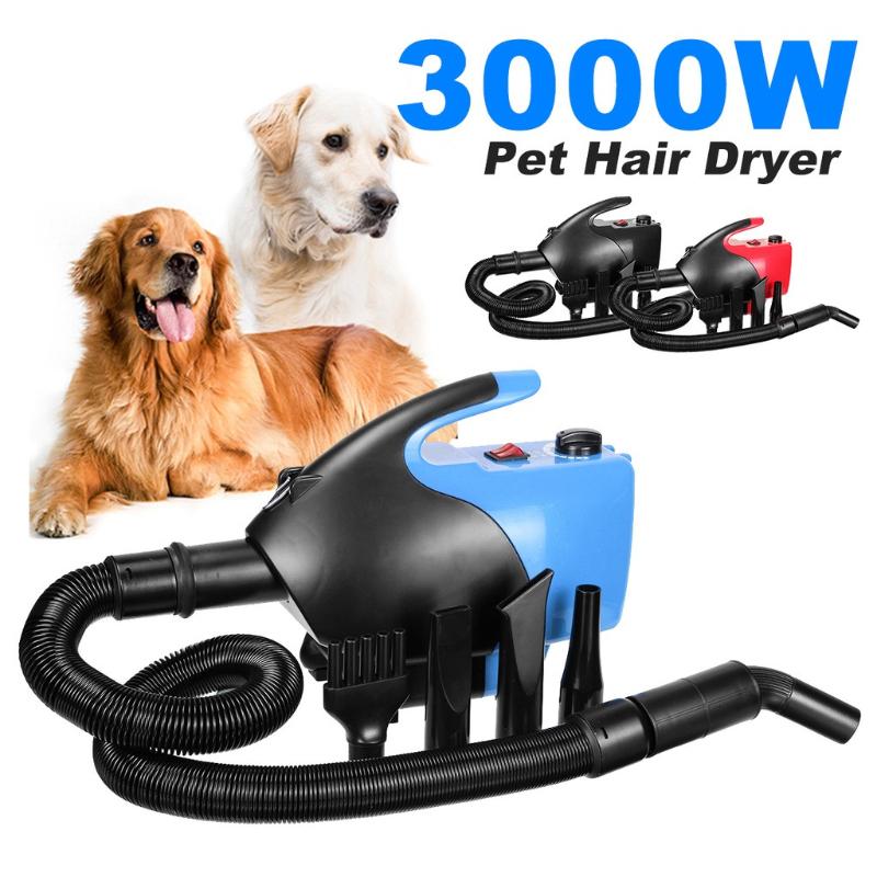 2800w 100-220V Low Noise Dog Cat Pet Hair Dryer Pet Grooming Heater Adjustable Heat Resistance Pet Blower чёрный