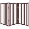Vidaxl Składana Bramka Dla Psa, 3 Panele, Brązowy Dąb, 150 Cm, Drewno