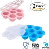 2 Pack Silicone Egg Bites Mold for Instant Pot Accessories - Fits Instant Pot 5,6,8 qt Pressure Cooker Baby Food Freezer Tray with Lid Reusable