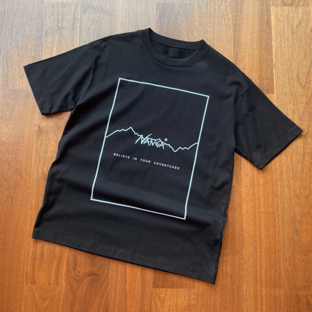 

2026ss New NAGA ECO HYBRID BOX LOGO Loose Cotton Heavy T-shirt Short Sleeve High-end Luxury Is for Both Men and Women Top Y2k 4XL