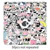 50 Cow Doodle Stickers Personalized Cartoon Animal Decoration Mobile Phone Water Cup Gum Card Creative Stickers