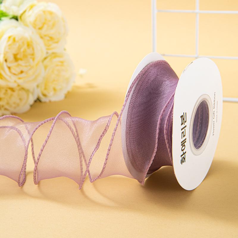 Valentine's Day Korean Fishtail Yarn Ribbon for DIY Flower Bouquets and Cake Decorations