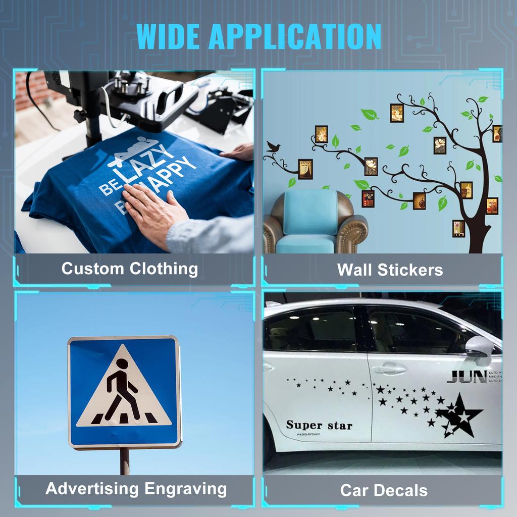 SucceBuy 28/34 Inch Vinyl Cutter Plotter Labels Printer Sign Cutting Machine LCD Display Bluetooth SignMaster Software Bundle