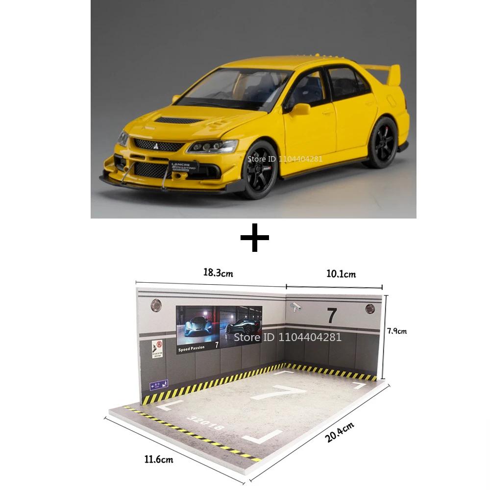 1:32 Mitsubishi Lancer Evolution Ix Alloy Sports Car Model Toys Diecast Vehices Doors Opened Sound Light Pull Back Boy Toy Gift
