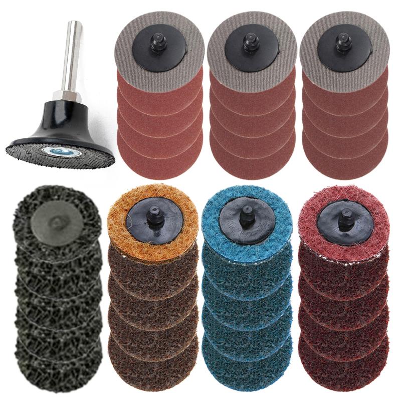 35pcs Sanding Discs 2" Type R Roll Lock Discs Pads Sanding Roloc Abrasives