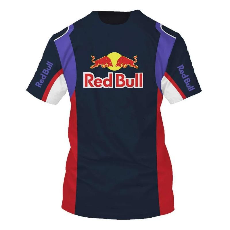 Red Bull Racing Men's T-shirt Oversized New T-shirt 3D Printed Children's Red Bull Short Sleeve Motorcycle Men's T-shirt