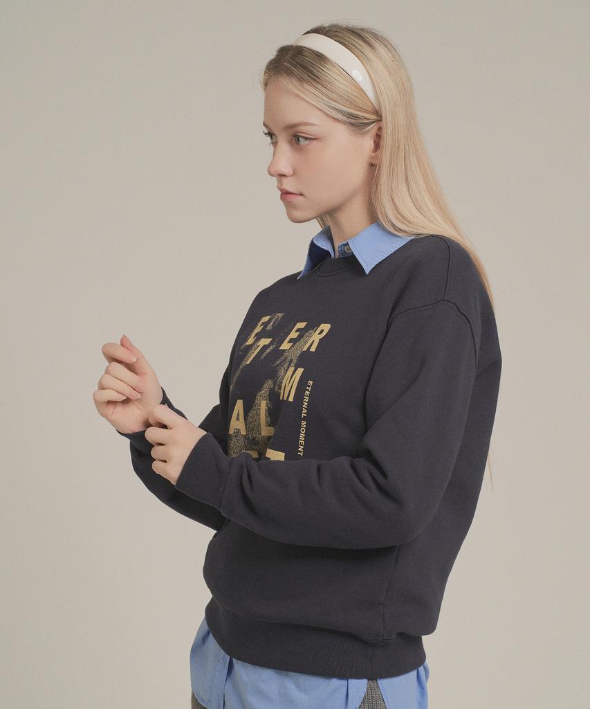 Iteoneolmomeonteu Moment Sweatshirt - Navy