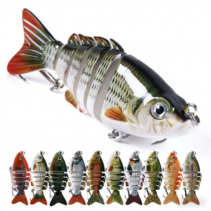 Lure bait13g 8cmDouble Hook3DEye Simulation Hard Bait for Bass and Red Snapper, Suitable for Freshwater and Saltwater Fishing