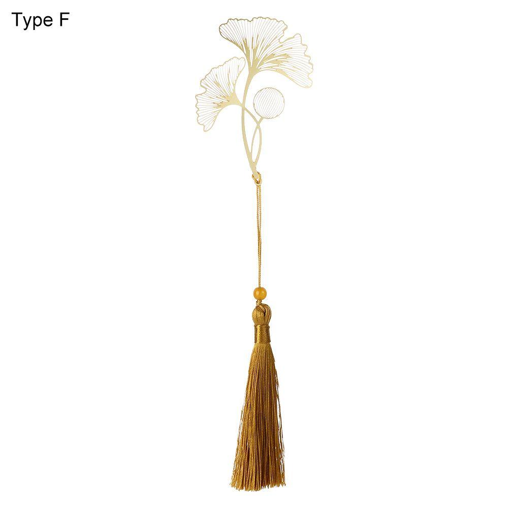 

With Tassel School Stationery Brass Book Clip Books Accessories Reading Mark Leaf Metal Bookmark Type F