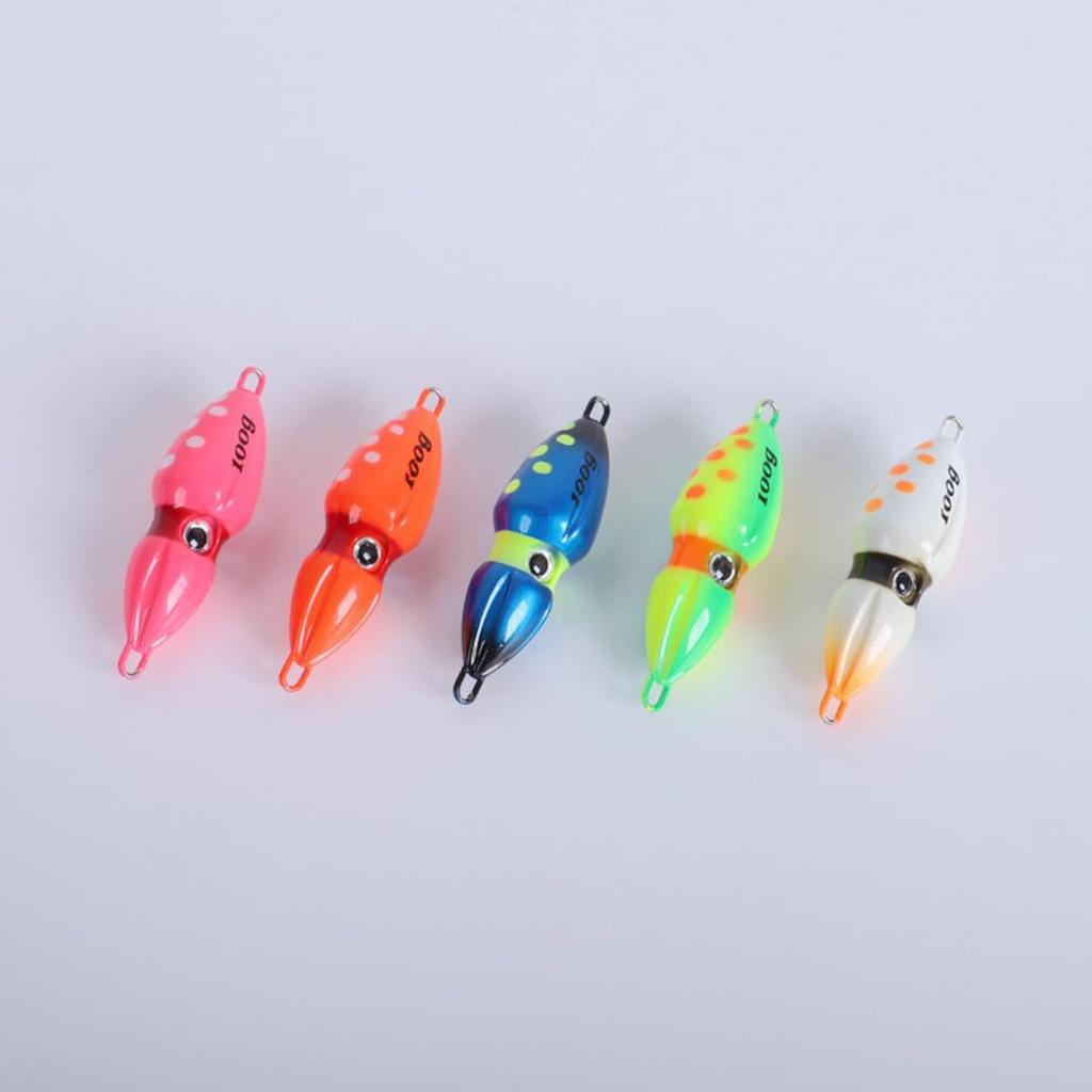 OMOKU Tairaba Luminous Head Metal Jig Tie for Red Sea Bream Squid-Shaped (60g) [Used]