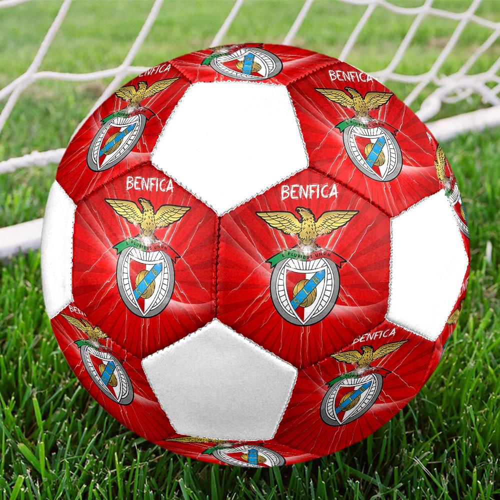1 Stück SL Benfica Logo Größe 5 Fußball PragHallenfußball Bunt Alle Altersgruppen Maschinengenäht PVC Wettkampfbereit Langlebig Hoher Rückprall