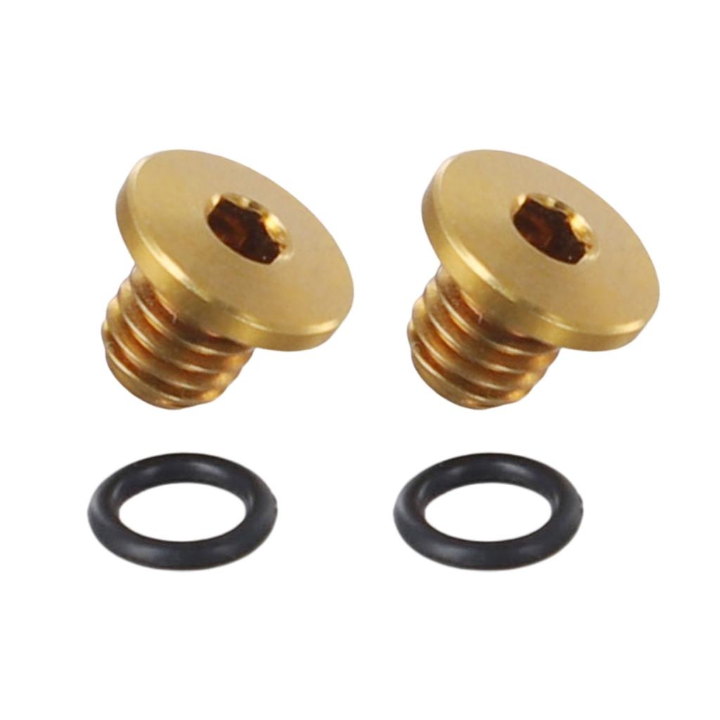 High Performance Bicycle Bleed Screw Kit 2pcs with O Rings for Brake Systems