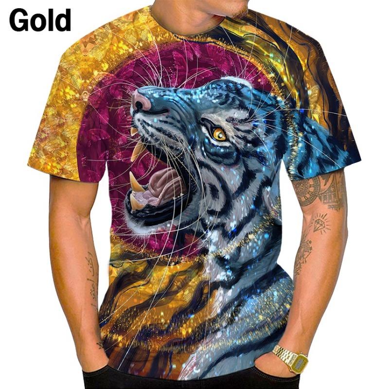New Fashion Men's and Women's 3d Printing Summer T Shirt Animal Tops Tees