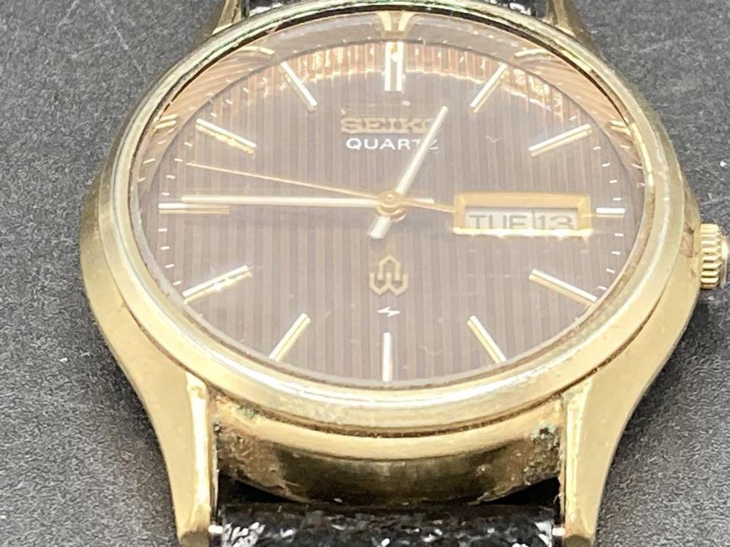 [USED] Battery strap replaced. SEIKO 0843-8050-G Seiko Brown.
