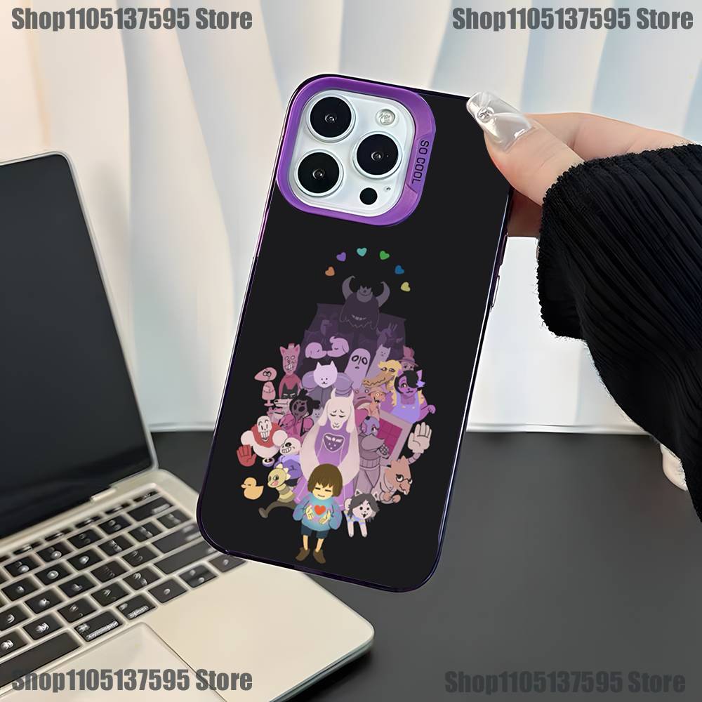 Game U-Undertale-es Phone Case For iPhone 17,16,15,14,13,12,11,Mini,Pro,E,SE4,XS,MAX Purple Candy Matte Cover