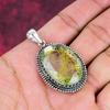 Golden Rutile Jewelry Handmade Gemstone Pendant, 925 Sterling Silver Antique Jewelry Pendant, For Engagement Gift