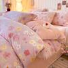 Winter Milk Fleece Bedding Set Coral Thick Sheet Duvet Cover Student Dorm