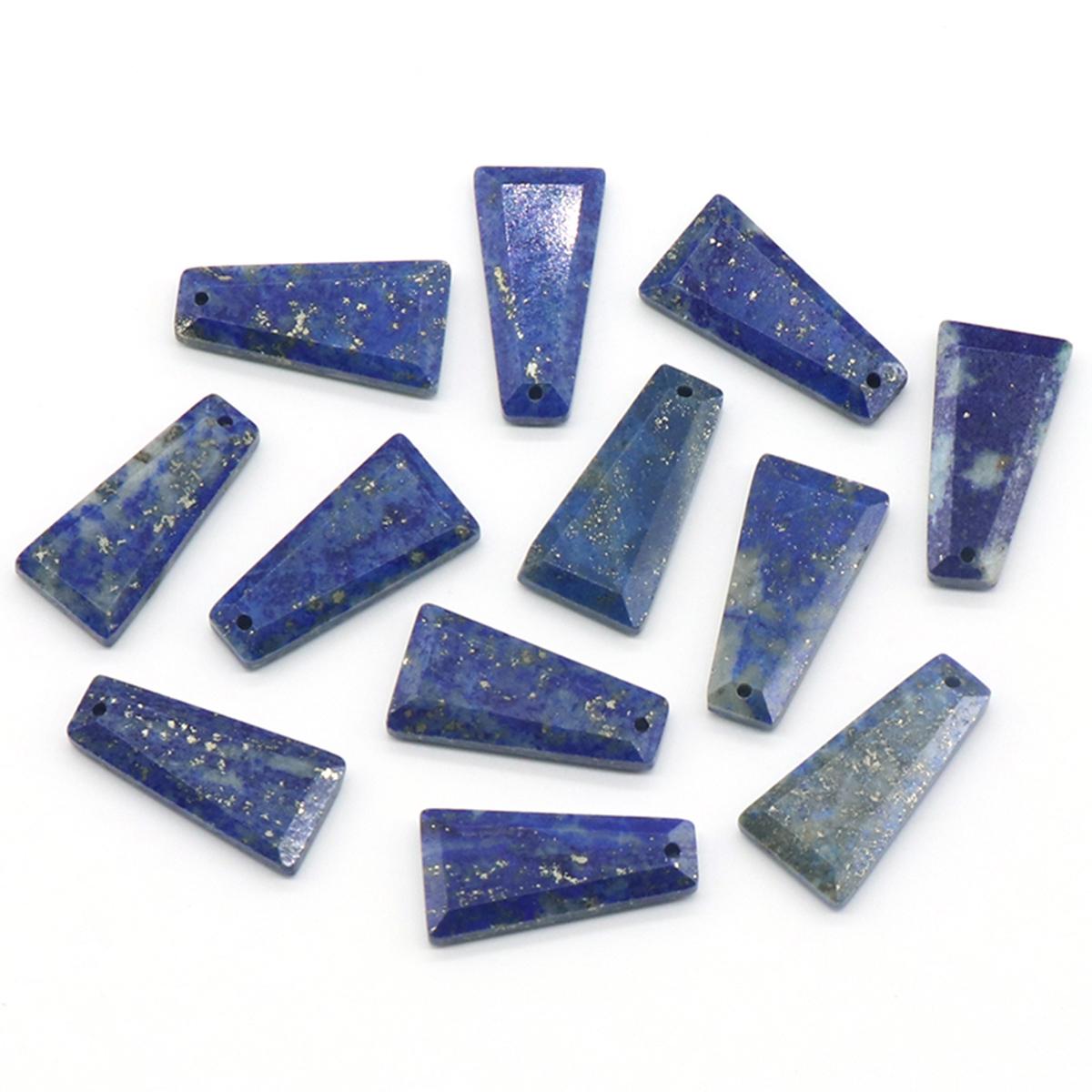 

Кулон из натурального камня, трапециевидный кристалл, розовый кварц, аметист, обсидиан, лазурит, подвески для изготовления ювелирных изделий, ожерелье, серьги, аксессуары 13x25 мм 1Pc/13x25mm-lapis lazuli