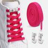 Ein-Knopf-Schnürsenkel ohne Binden, Schnellverschluss Faulenzer-Schnürsenkel, Strapazierfähige elastische Ersatzschnüre für Sneaker & Freizeitschuhe 1 Paar/2 Paare
