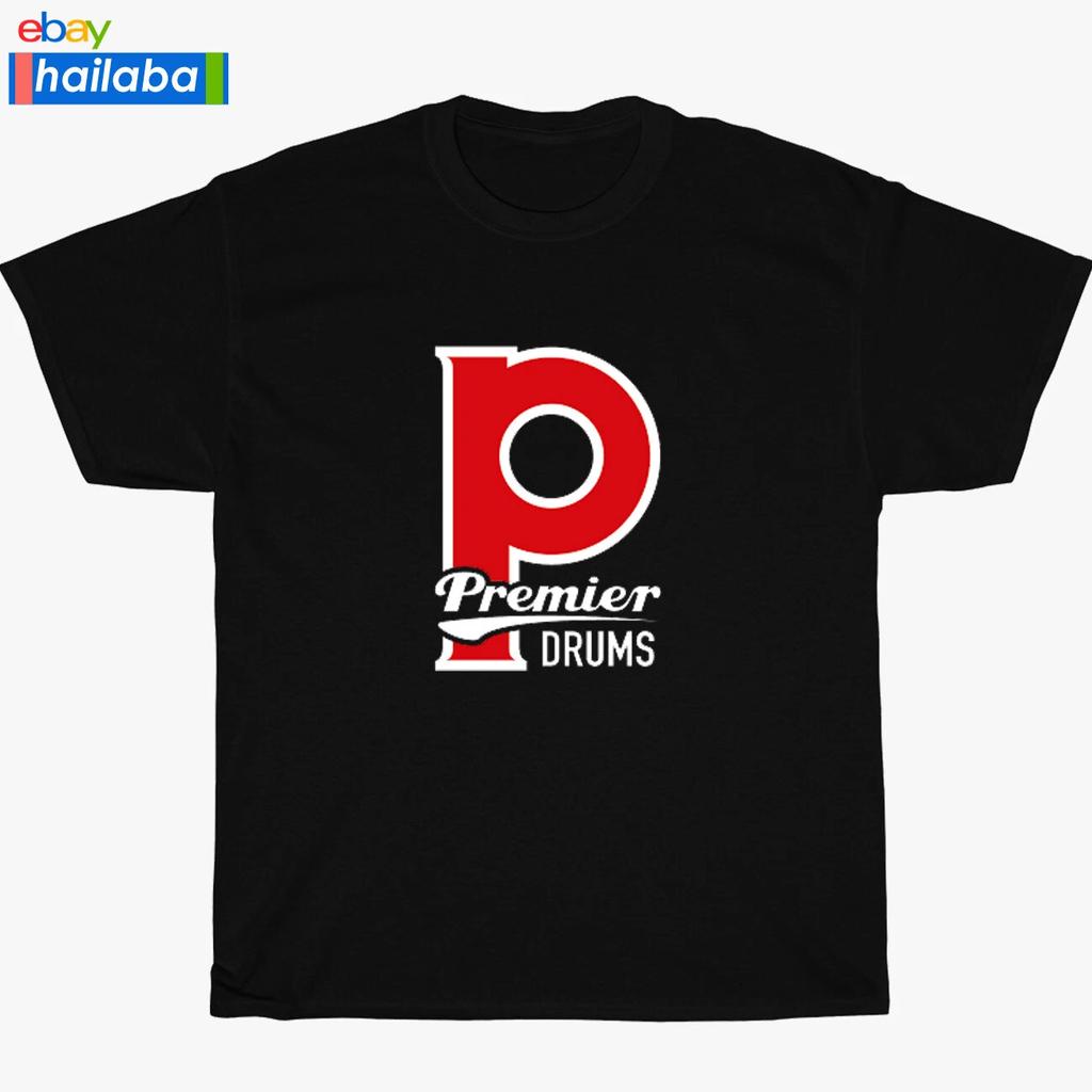 Nuova T-shirt Premier Drums con logo a forma di P Molti Colori Taglia dalla S alla 5XL Made In USA