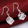 luxury designer   Copper crystal lattice Pendant necklace earrings for woman Jewelry sets Fashion Couple gifts