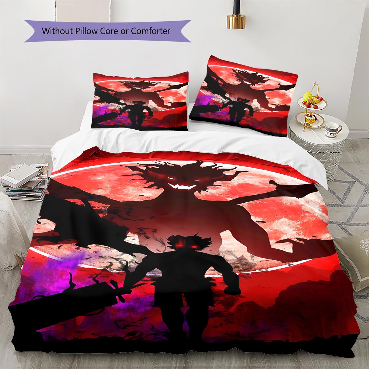 

Постільна білизна з аніме-малюнком Комплект ковдри Наволочка Декор для дому Подарунок на день народження (1 * підковдра + 2 * наволочка, без наповнювача) 135x200cm