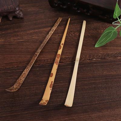 Handmade Tea Leaf Spoon Bamboo Tea Ceremony Utensils Traditional Matcha Sticks Spoon  Tea Show