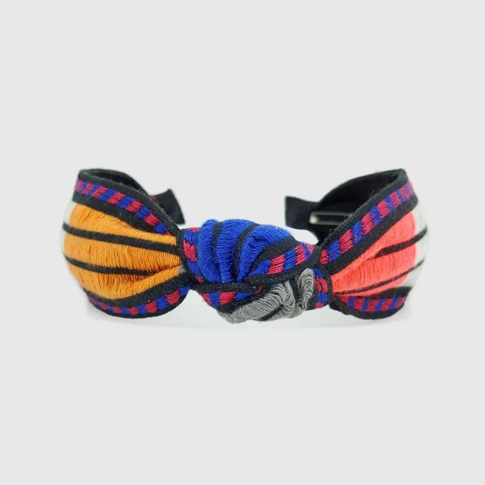 Lara Ethnic Striped Hairband Black LALAH207BK 3306270