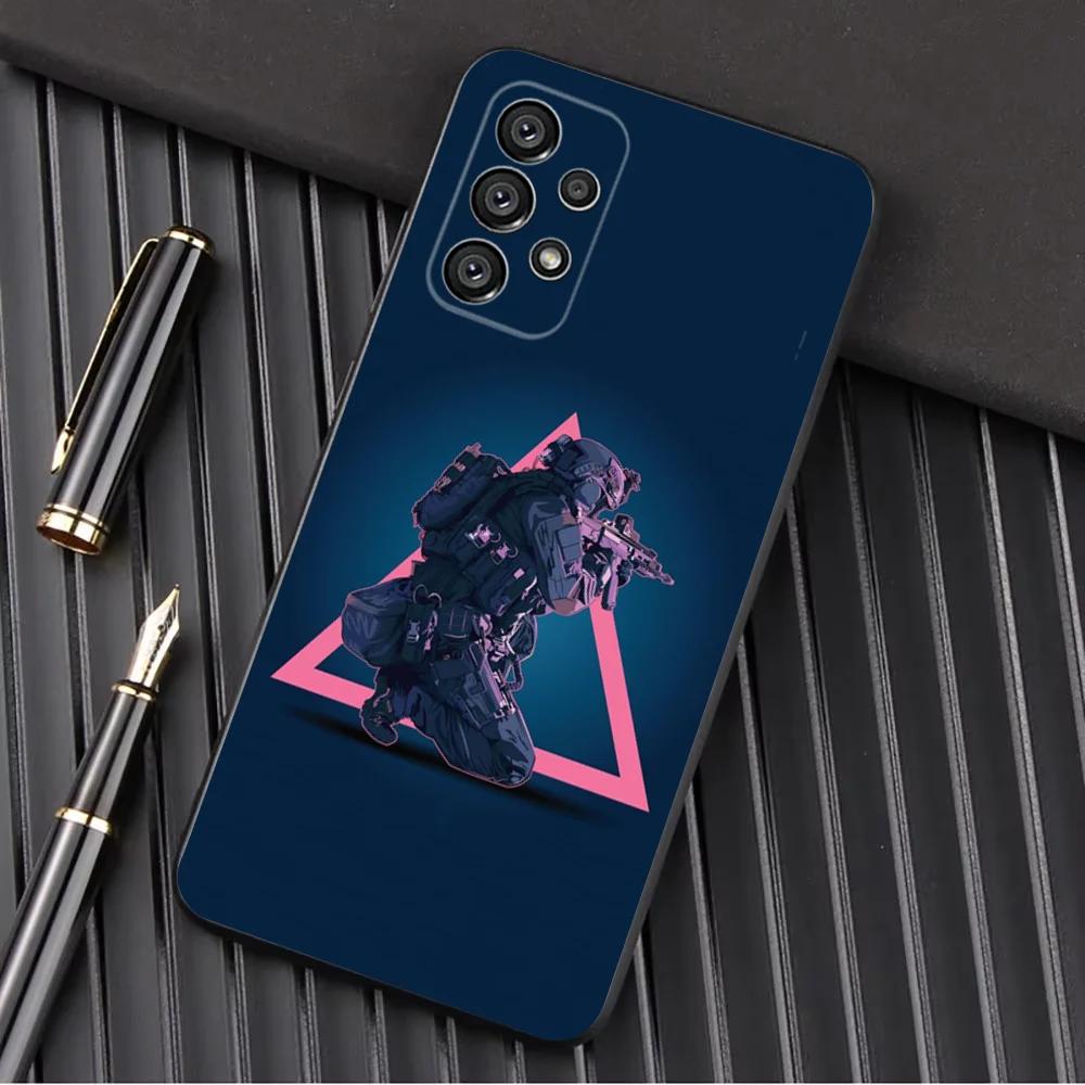 Police FBI Cool Phone Case For Samsung Galaxy A13,A21s,A22,A31,A32,A52,A53,A71,A80,A91 Soft Black Shell