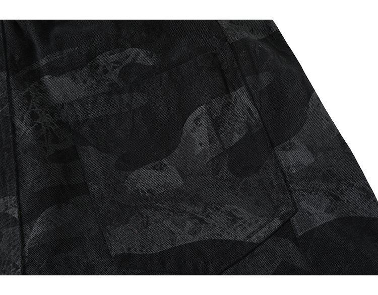 Men's Cotton Curved Leg Camouflage Casual Sweatpants - Spring 2026, High Street Style