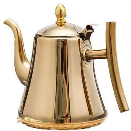 Thickened Stainless Steel Teapot with Filter, Universal Flat Bottom Kettle
