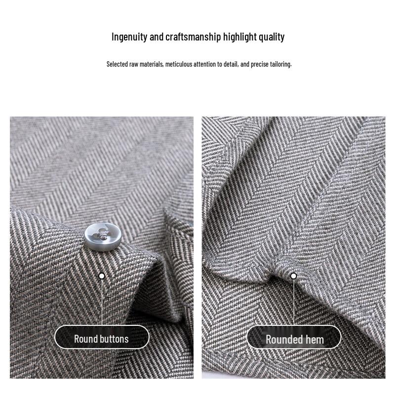 FIRS Men's Thick Far Infrared Long Sleeve Business Casual Shirt