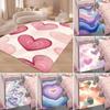Love Rainbow Print Carpet Living Room Kitchen Bedroom Decorative Mat Home Decoration Mechanical Washable Rug Creative Gift