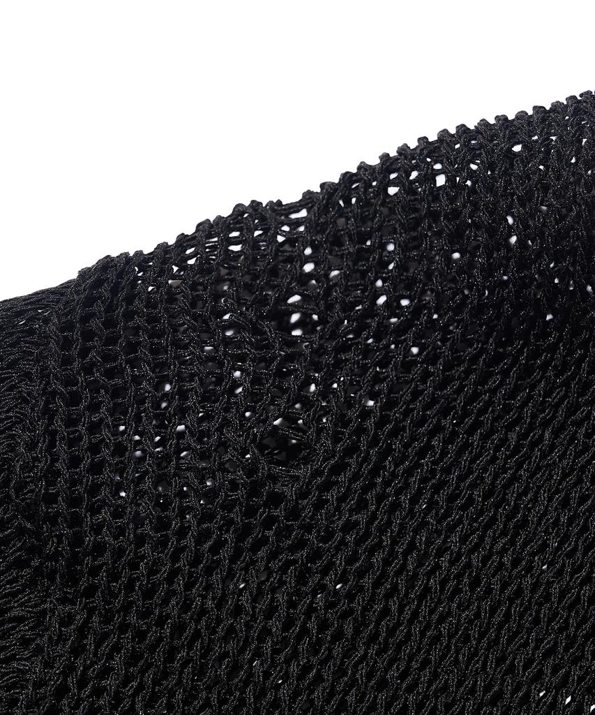 CARGOBROS FOR WOMAN Loose Punching Summer Knit (Black)