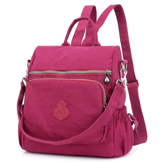 Women's Handbag and Backpack Nylon Backpack Travel Backpack Women Female Handbags Outdoor Bags Portable Washed One Shoulder Anti-theft 8661#