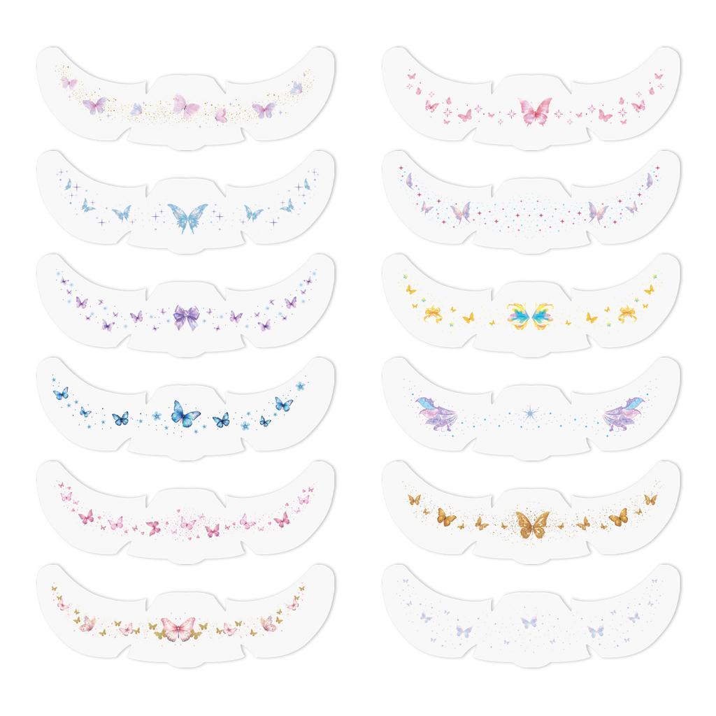 Freckles Facial Makeup Stickers Parties Tattoo Stickers 12sheets Luxury Music Festivals Butterfly Europe and America  High Quality