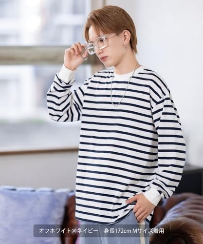 SIDE23-183 Striped long-sleeved T-shirt