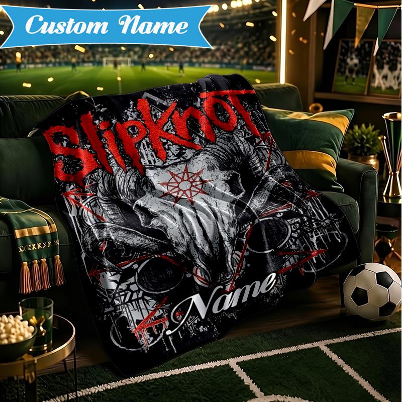 Custom Name Metal Music Band Collage Blanket Lightweight Ideal Bedding Blanket Perfect for Travel, Camping, Living Rooms, Sofas, Christmas gift