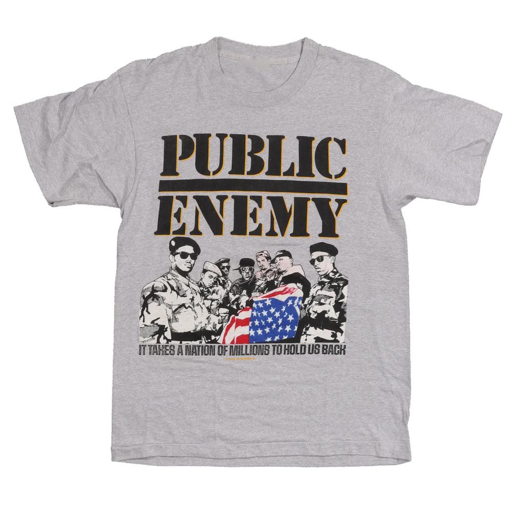 

Vintage Public Enemy Band Short Sleeve Sport Grey All Size Unisex T Shirt UR947 Unisex T-Shirt XL