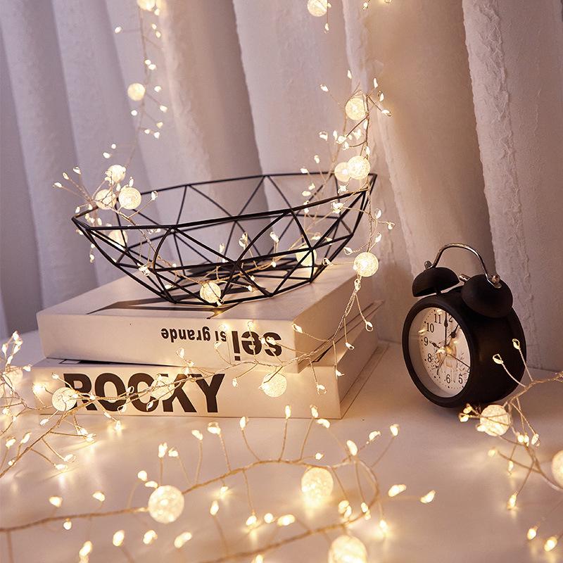 LED Waterproof Crackle Ball String Lights with Remote Control - Decorative Fairy Lights