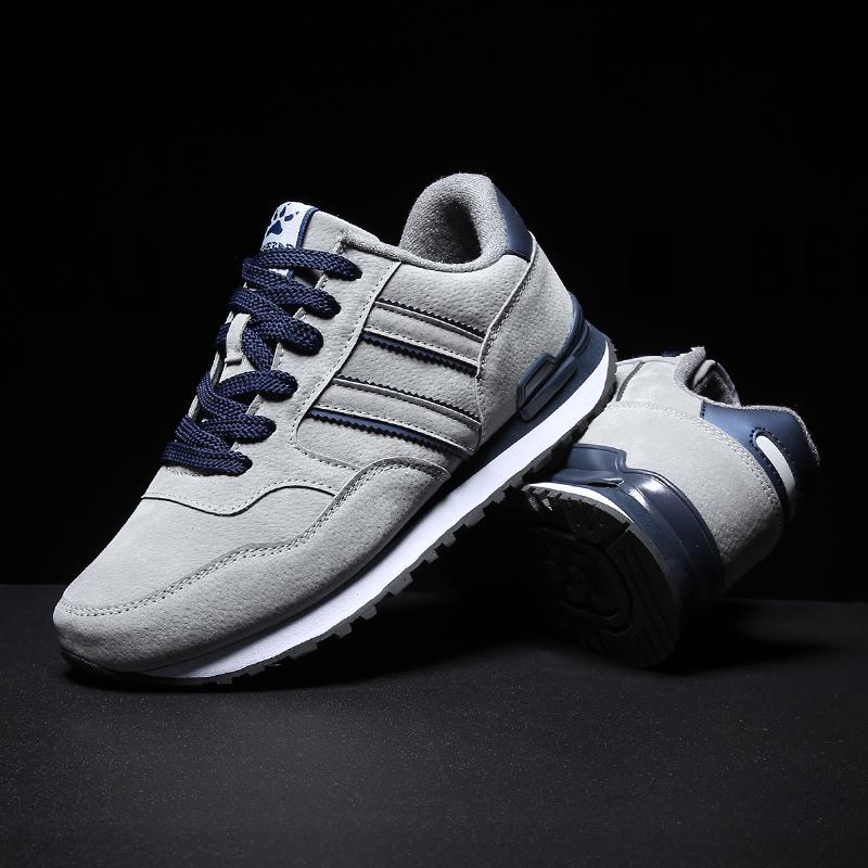 Herren Sneakers Leder Freizeitschuhe Herbst Winter Herrenschuhe Tenis Männliche flache Schuhe