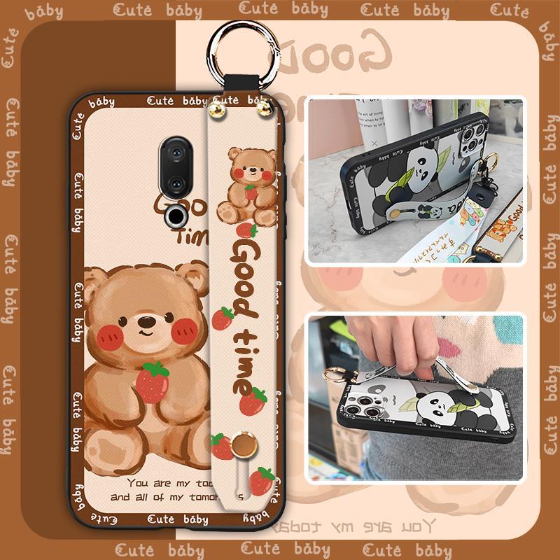 Dirt-resistant Wristband Phone Case For Meizu 15/15 Lite Anti-knock Durable Silicone Anti-dust Cartoon Soft Case Cute