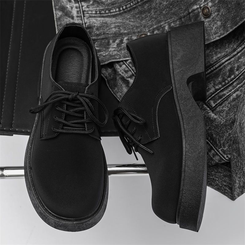 Fashion Plain Male Casual Shoe Loafers Round Toe Low-Top Punk Comfortable High Quality Fashion Adults Elegant Social Men's Leather Shoes