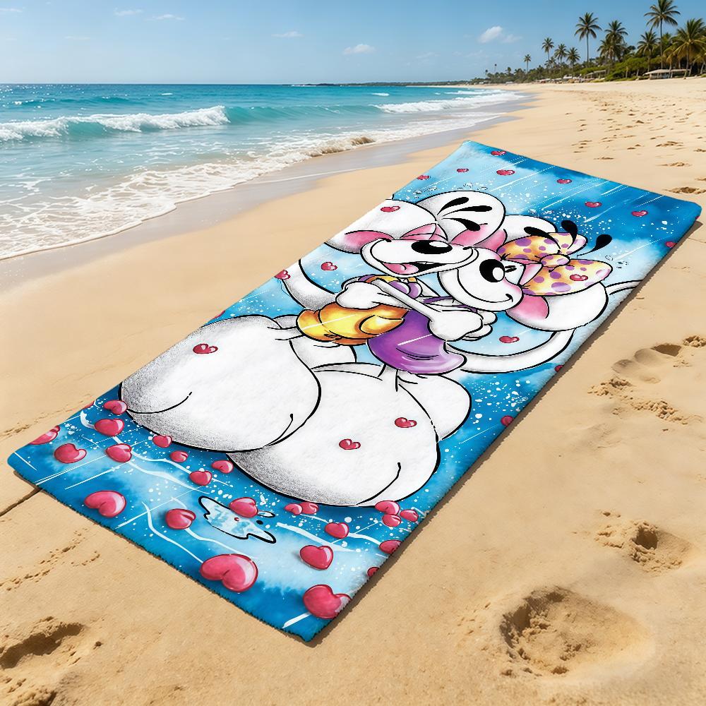 Schattige D-Diddl Cartoon Handdoek Voor Buiten Kamperen Strandhanddoek Super Absorberend Sneldrogende Zomerhanddoek