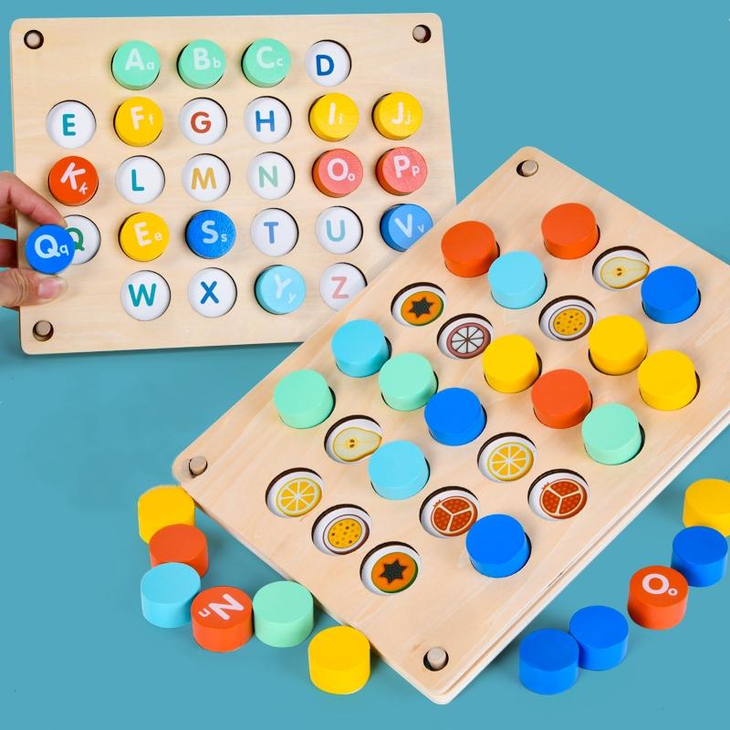 Montessori Holz Farbe Form Zuordnung Kognition Lernspielbrett Frühe Stimulation Kinder Gehirn Logisches Denken Entwickeln Spielzeug