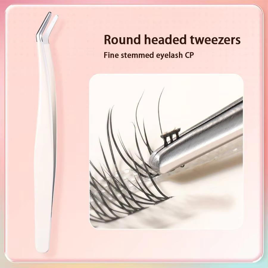 1 Pcs Eyelashes Tweezers Stainless Steel Superhard Tweezers High Precision Anti-static Tweezers for Eyelash Extensions