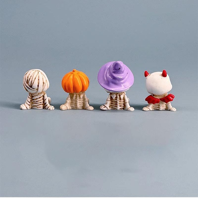 Mini Skeleton Mummy Doll Car Display Desktop Computer Fun Decompression Personalized Small Ornament Small Gift